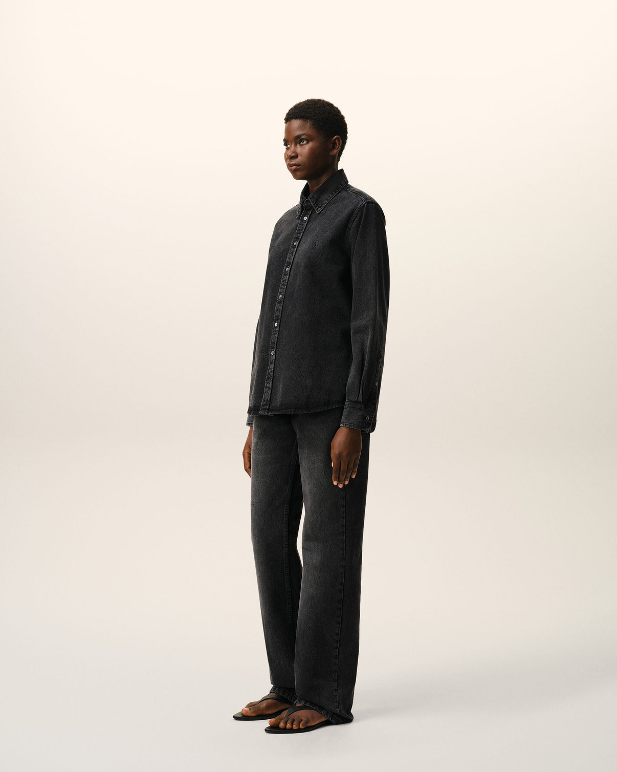 Black Denim Cotton Shirt