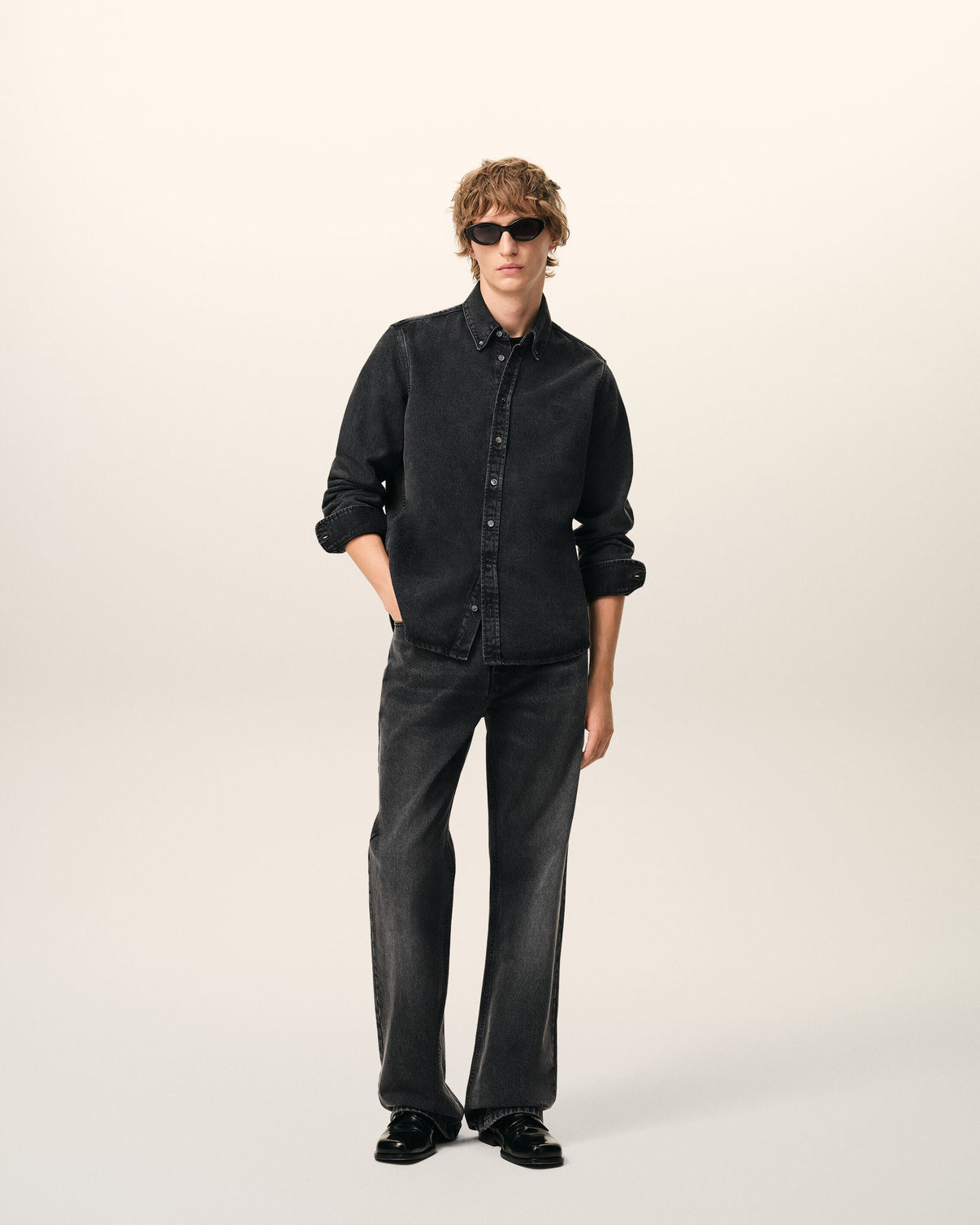 Black Denim Cotton Shirt