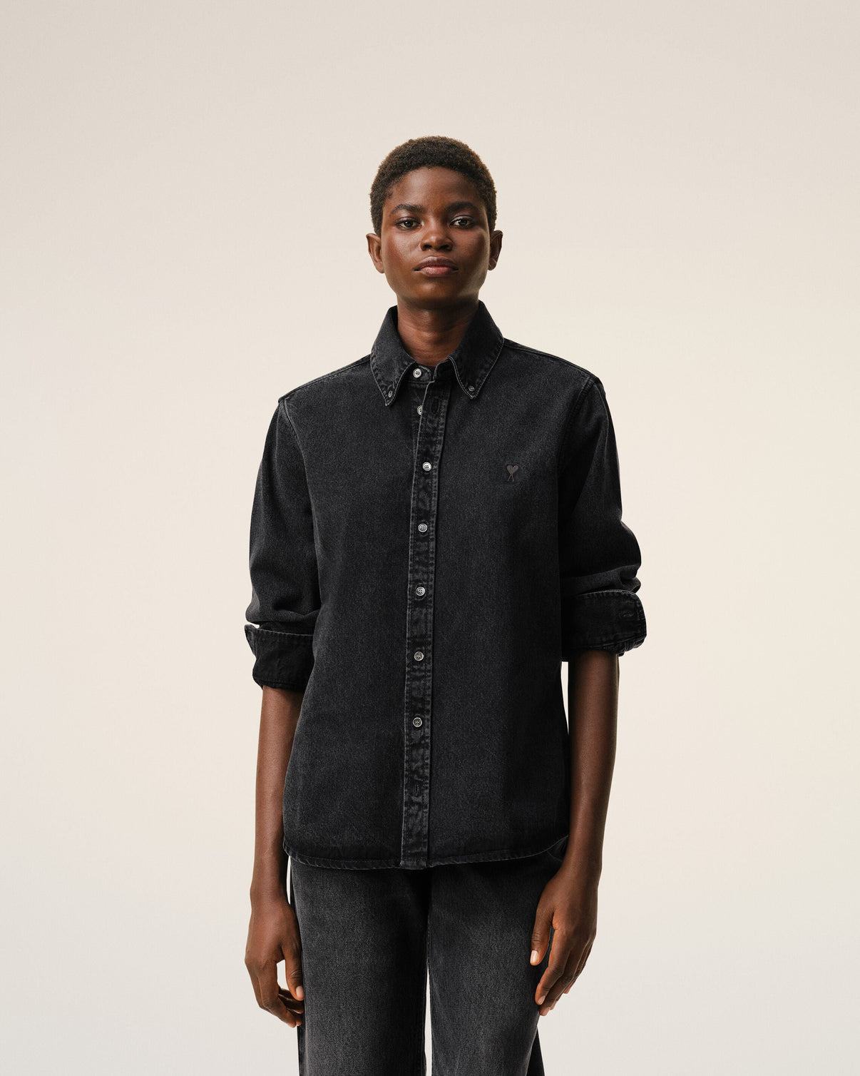 Black Denim Cotton Shirt
