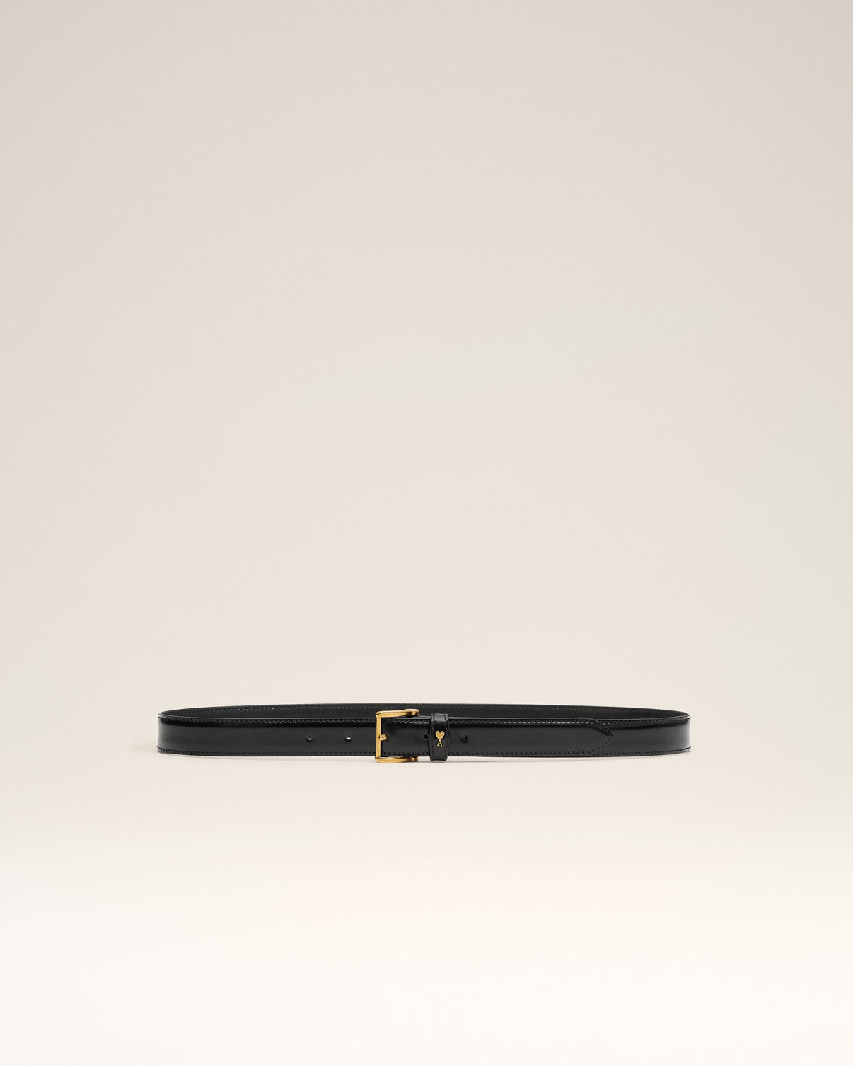 Black Glazed Leather Paris Paris 25 Mm Belt