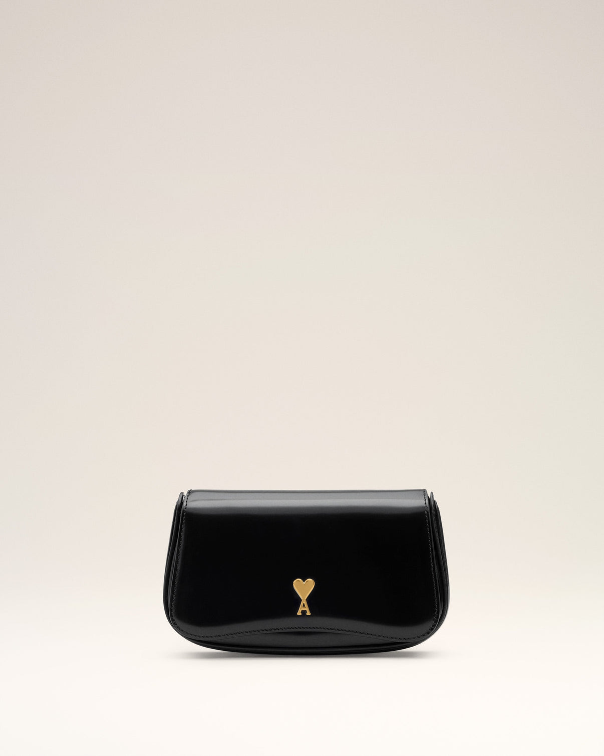 Black Glazed Leather Small Crossbody Paris Paris Bag