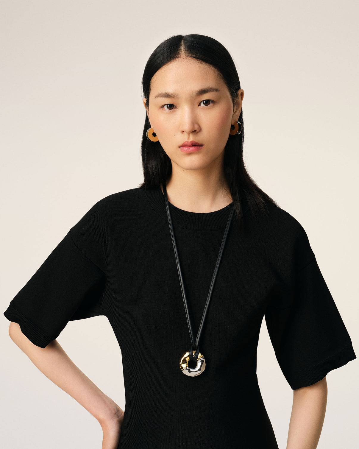 Black Godet Dress