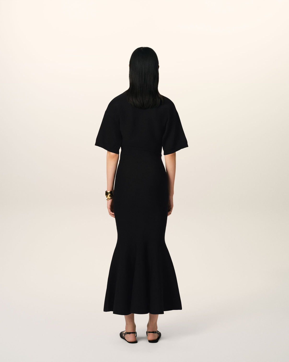 Black Godet Dress