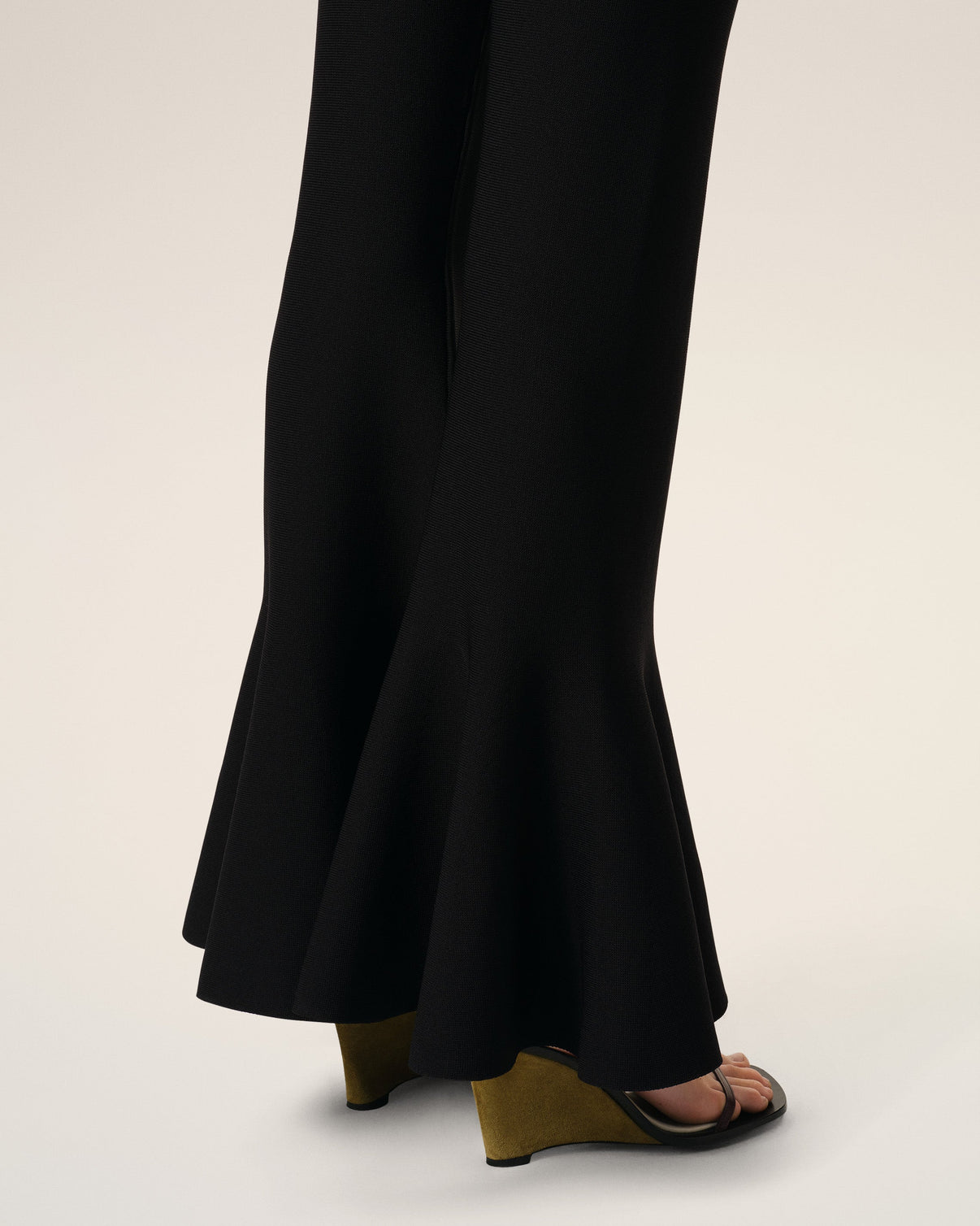 Black Godet Short Trousers