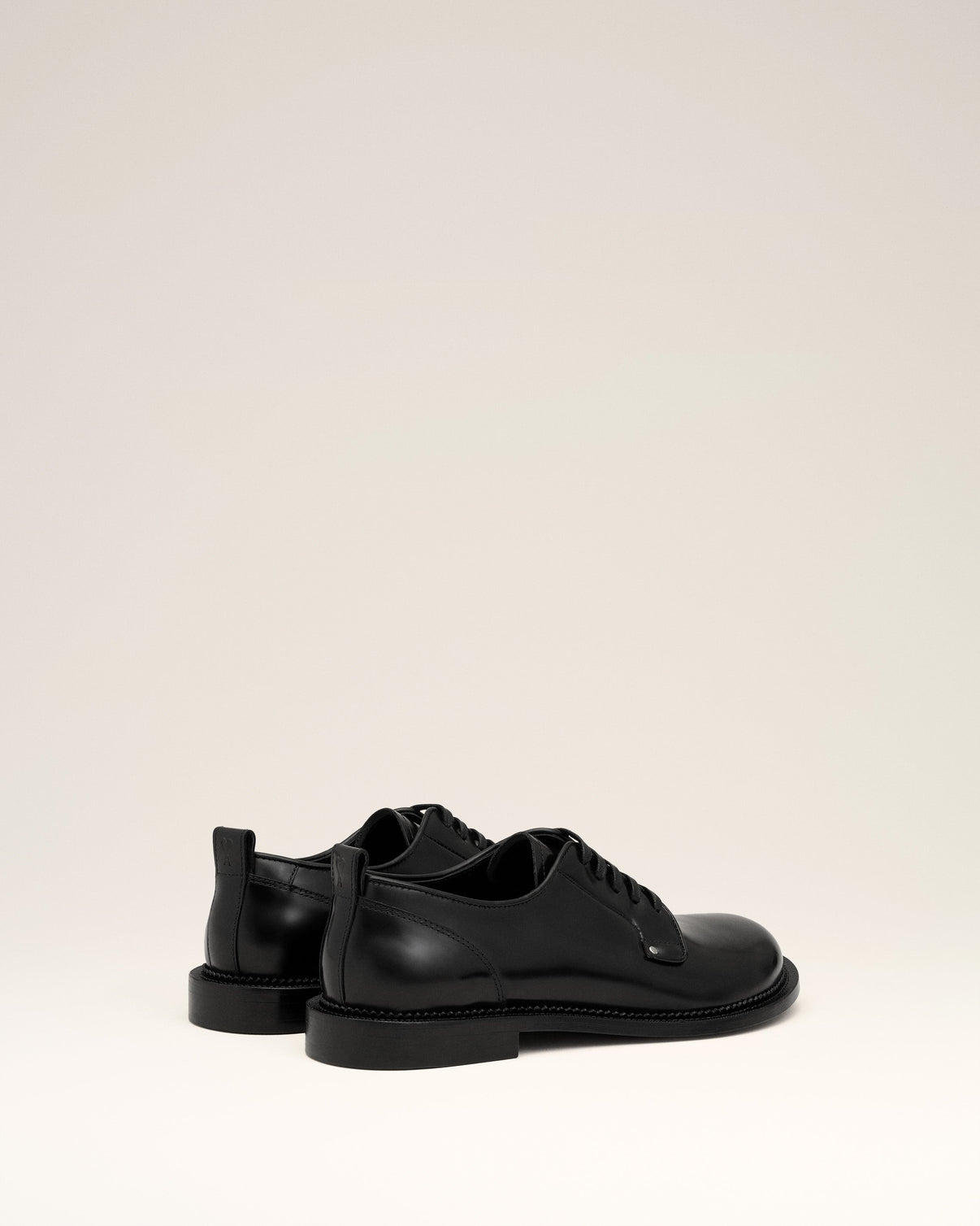 Black Leather Anatomical Toe Derbies