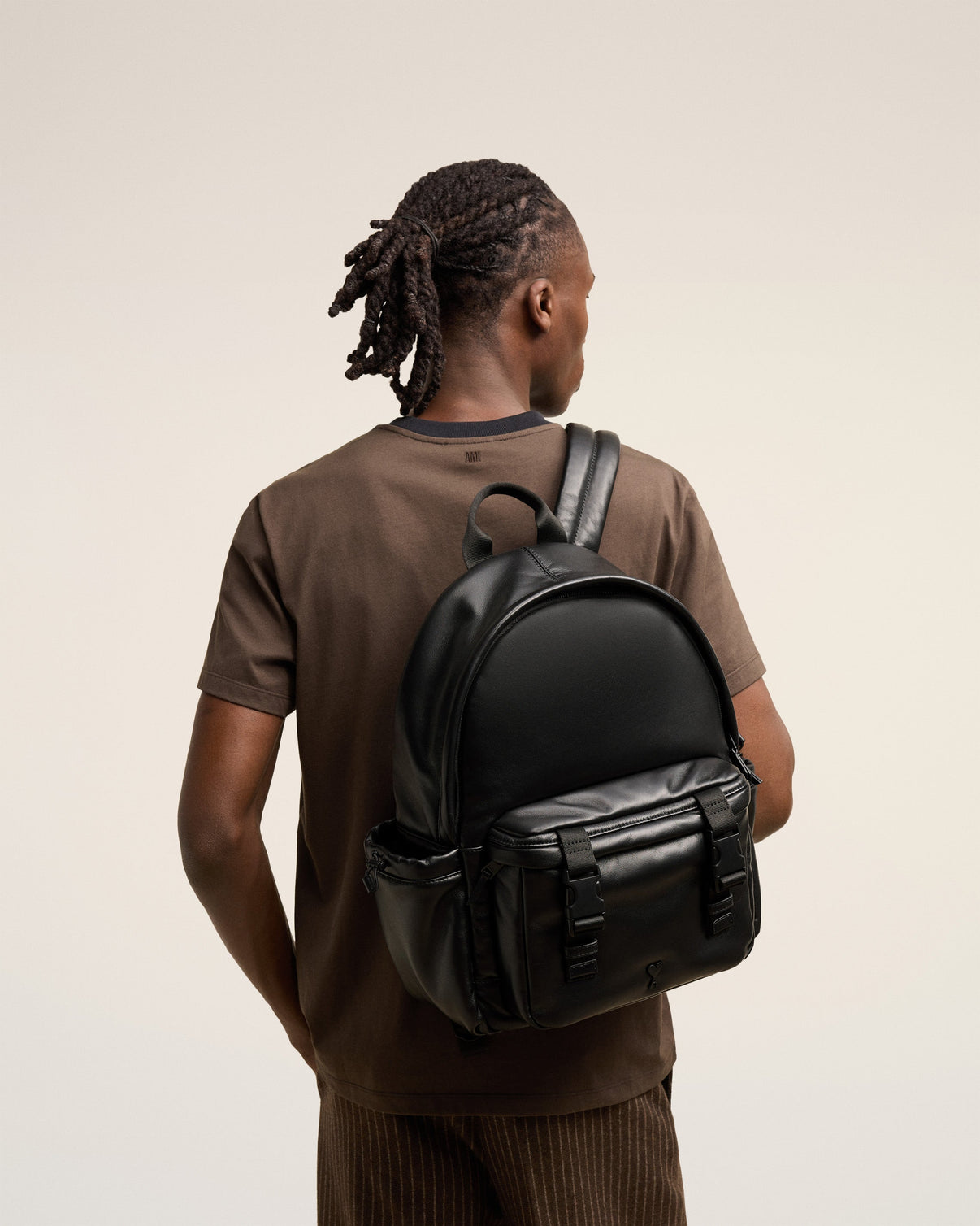 Black Leather Backpack
