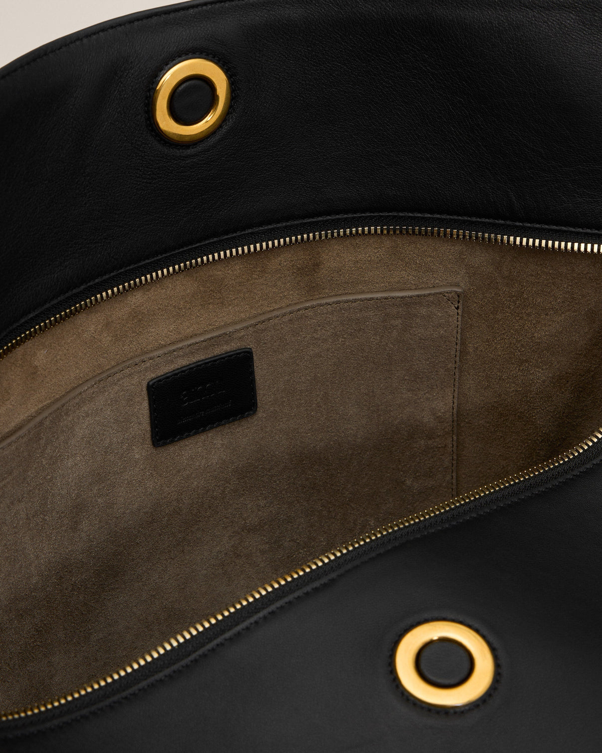Black Leather Large Carrousel Bag