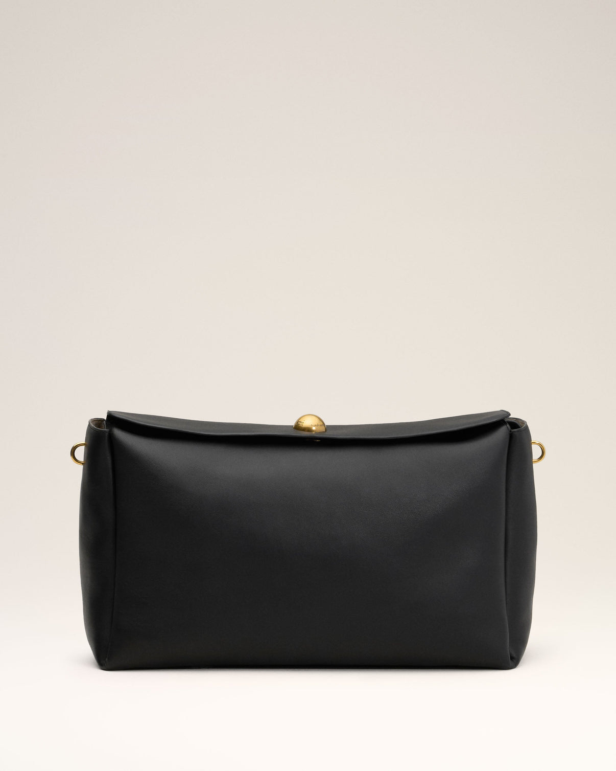 Black Leather Large Carrousel Bag