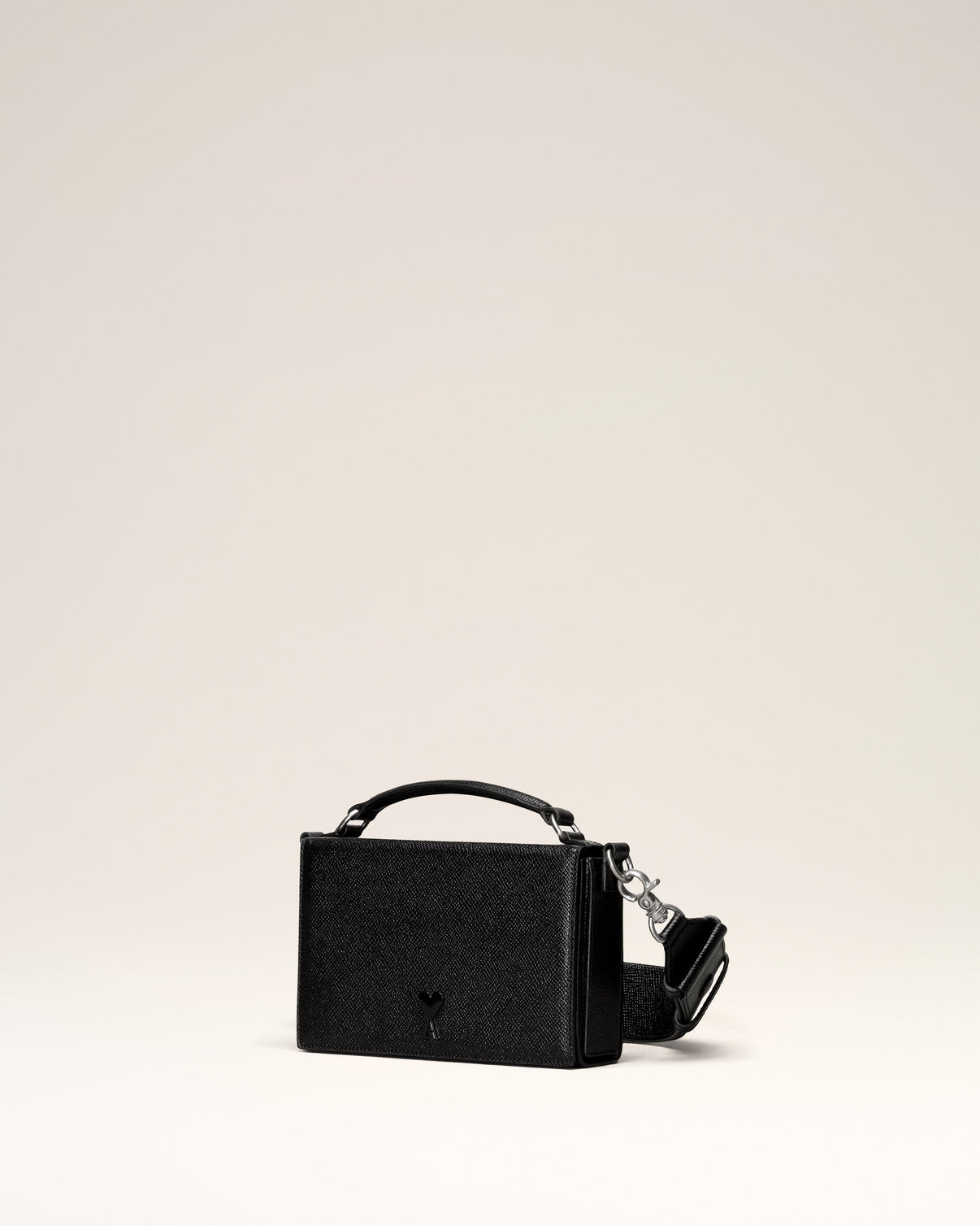Black Leather Lunch Box Bag