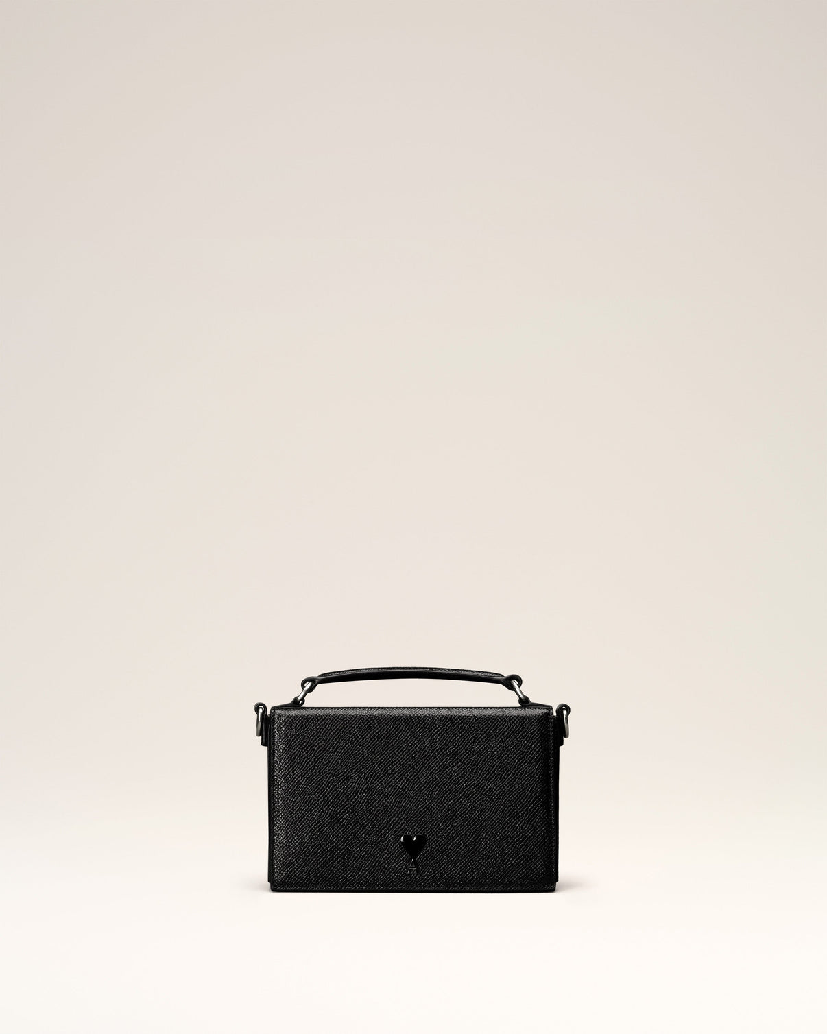 Black Leather Lunch Box Bag