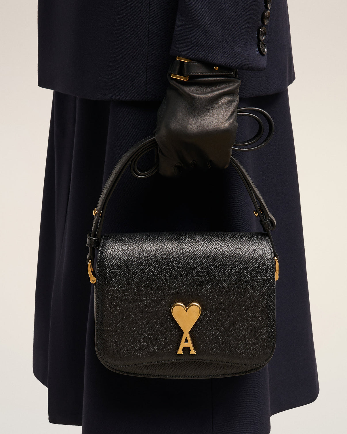 Black Leather Paris Paris Bag