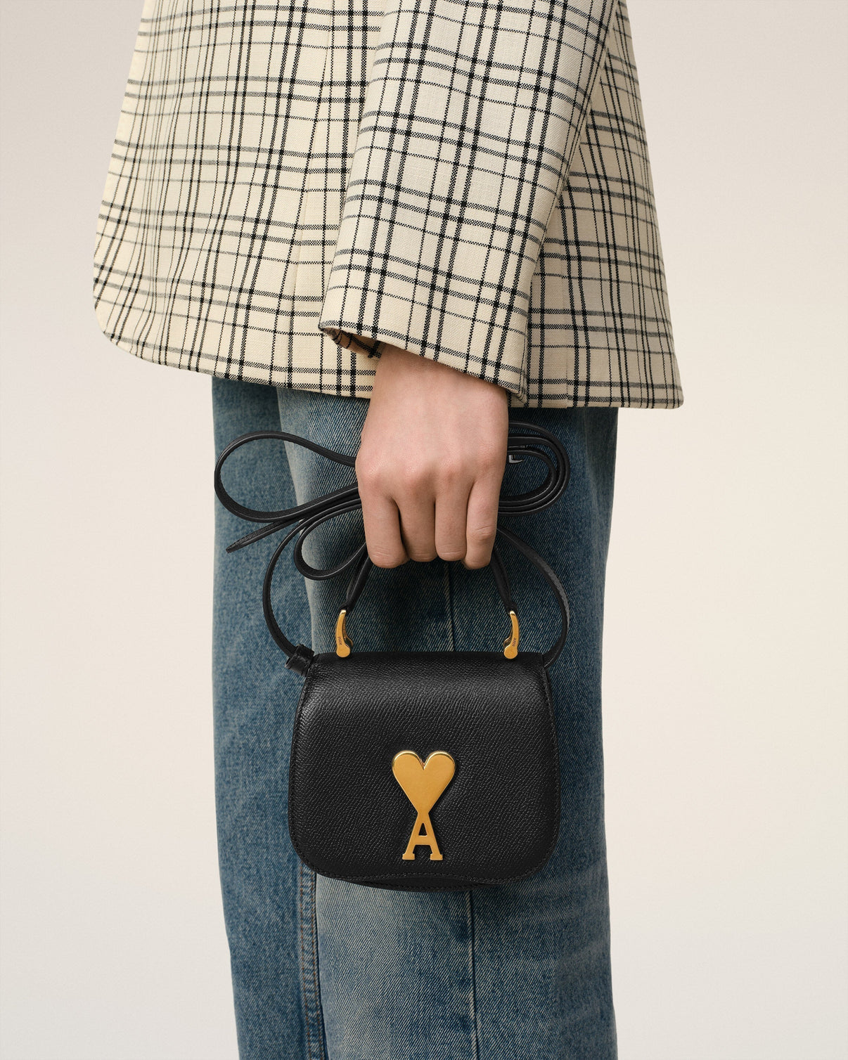 Black Leather Paris Paris Nano Bag