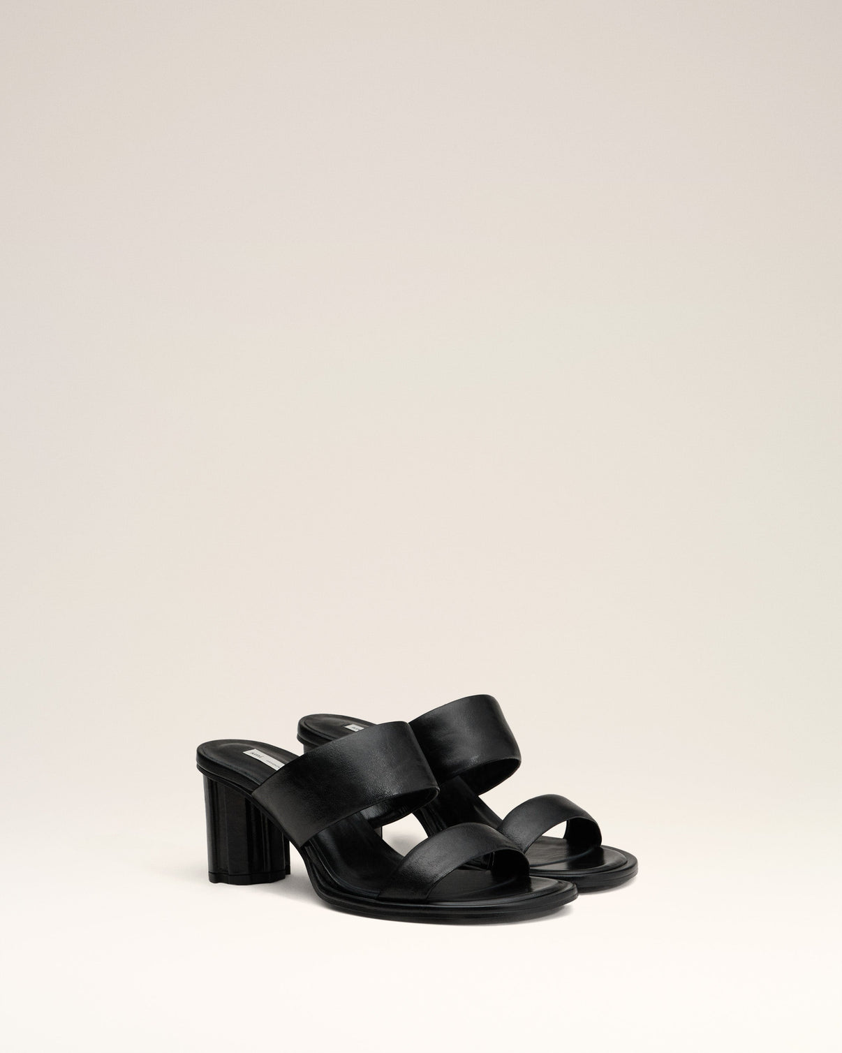 Black Leather Piano Sandals