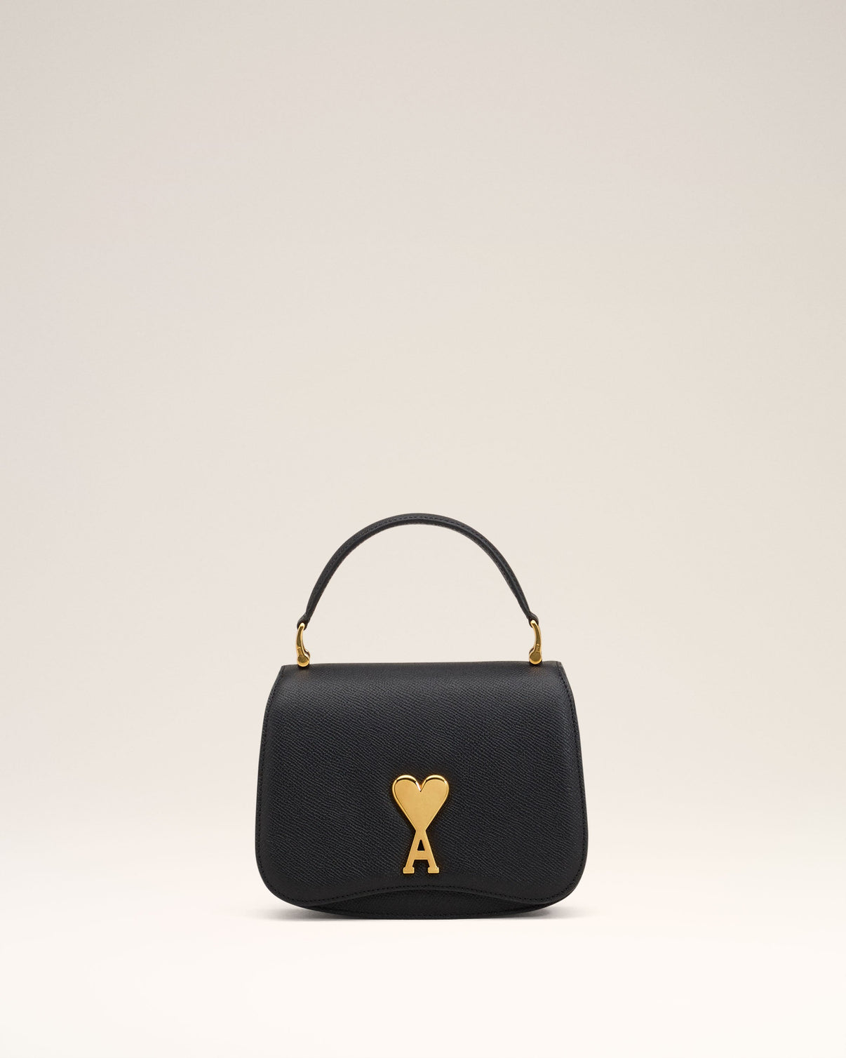 Black Leather Top Handle Paris Paris Bag
