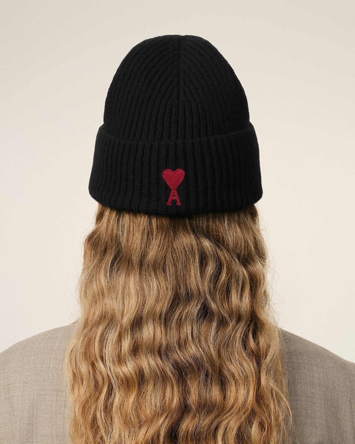 Black Merino Wool Beanie