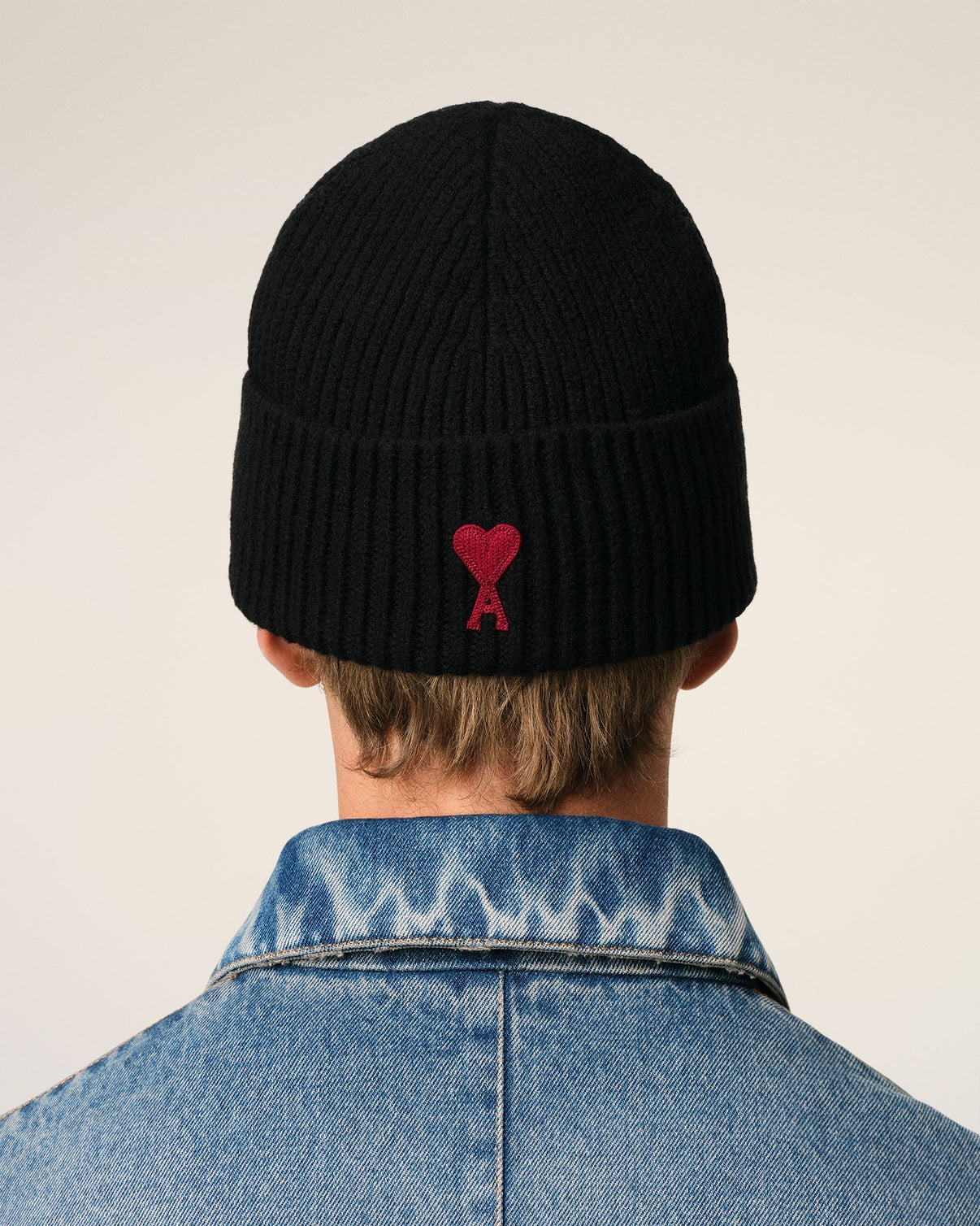 Black Merino Wool Beanie