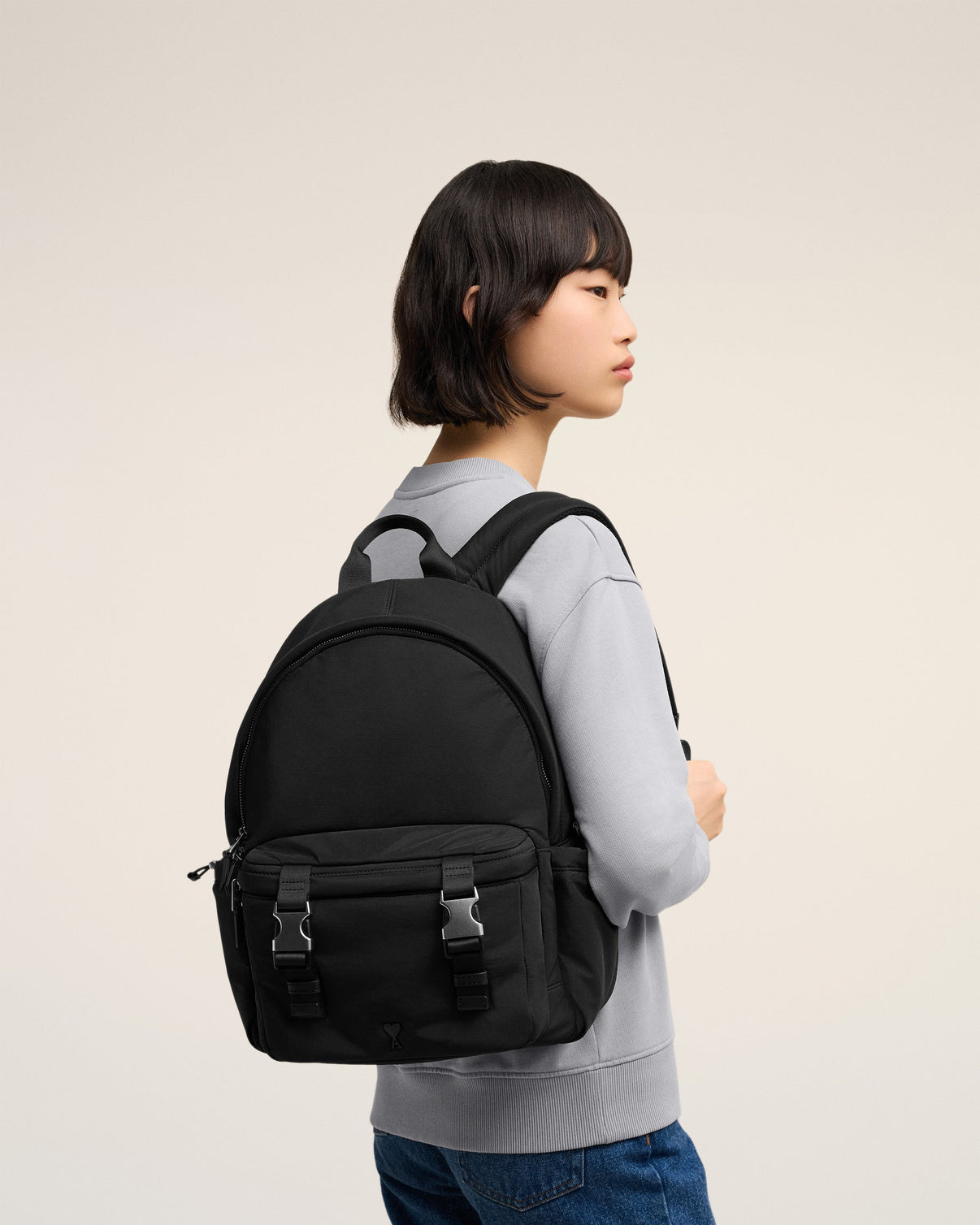 Black Nylon Backpack