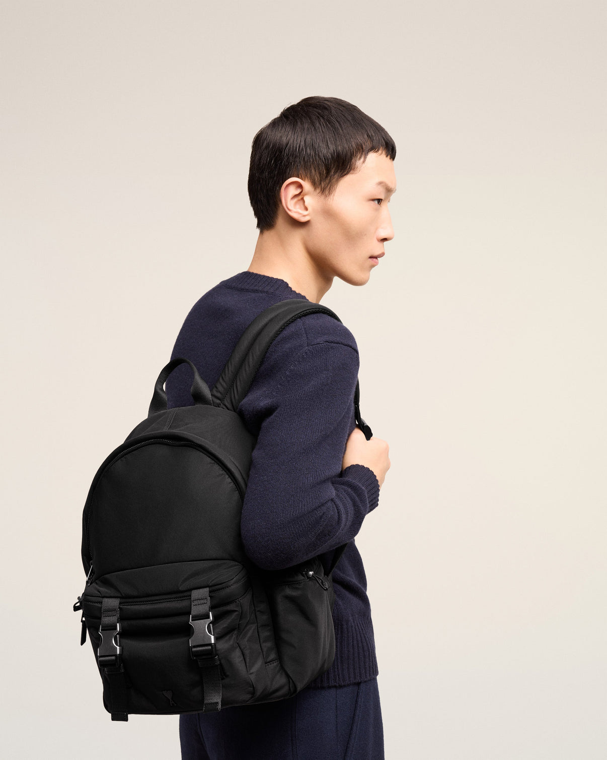 Black Nylon Backpack