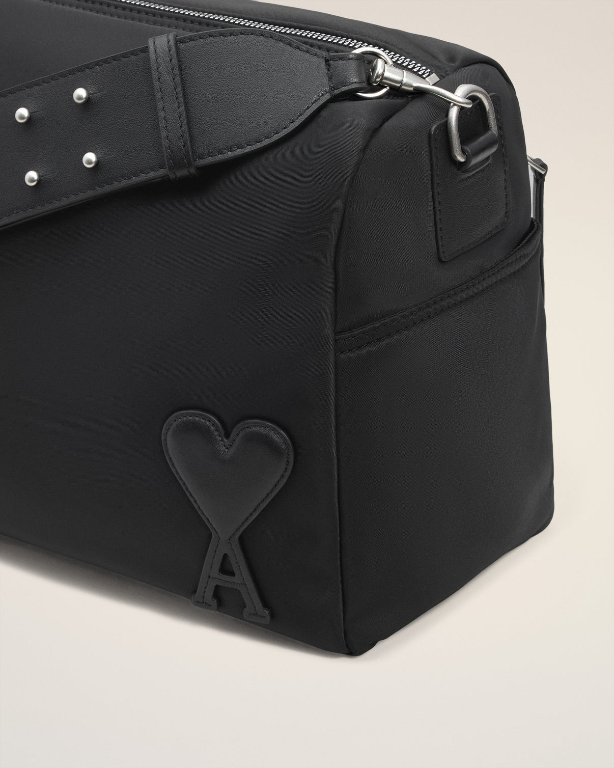 Black Nylon Canvas Large Marcel Backpack