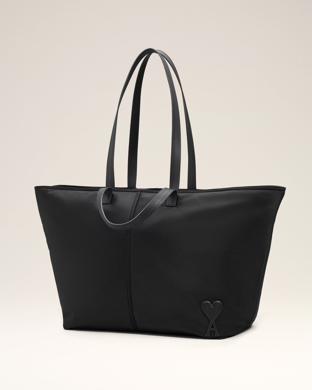 Black Nylon Canvas Marcel Shopping Bag