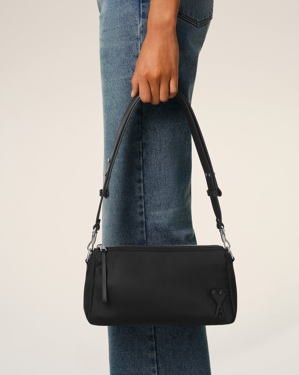 Black Nylon Marcel Bag