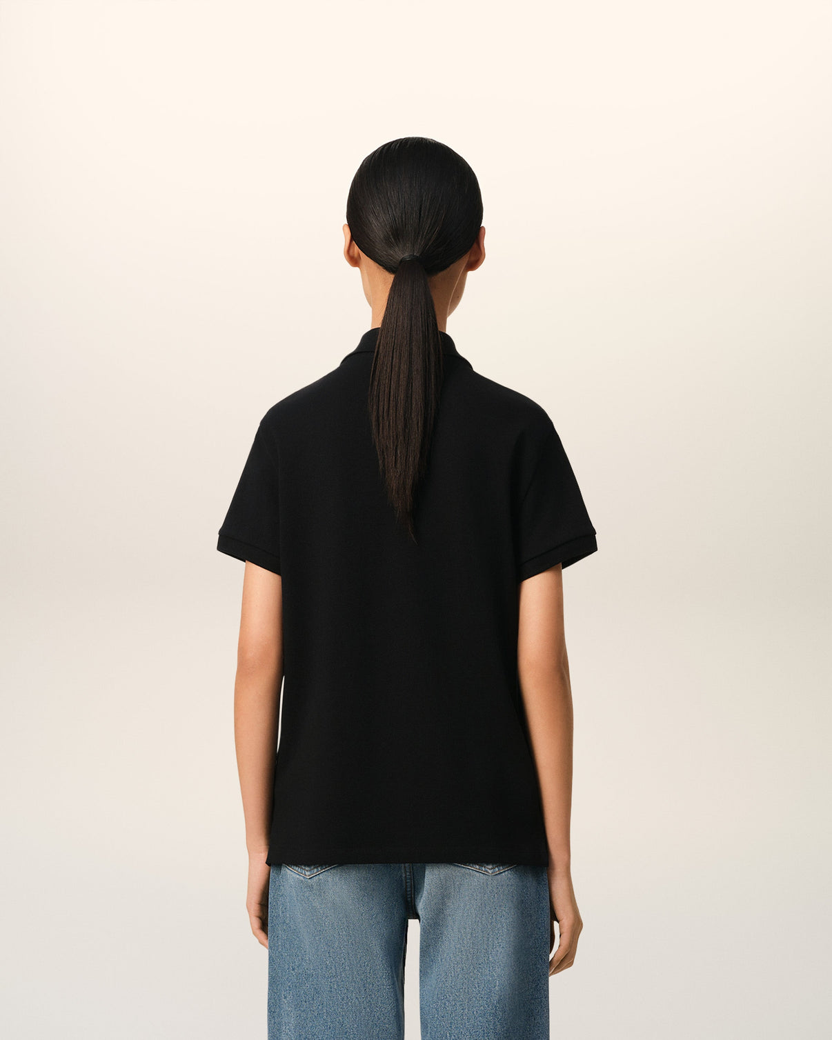 Black Organic Cotton Polo Shirt