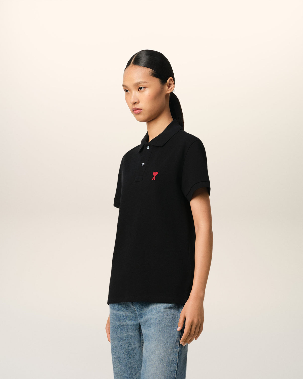 Black Organic Cotton Polo Shirt