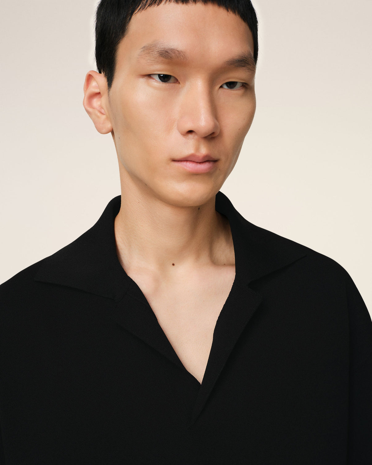 Black Short Sleeve Polo