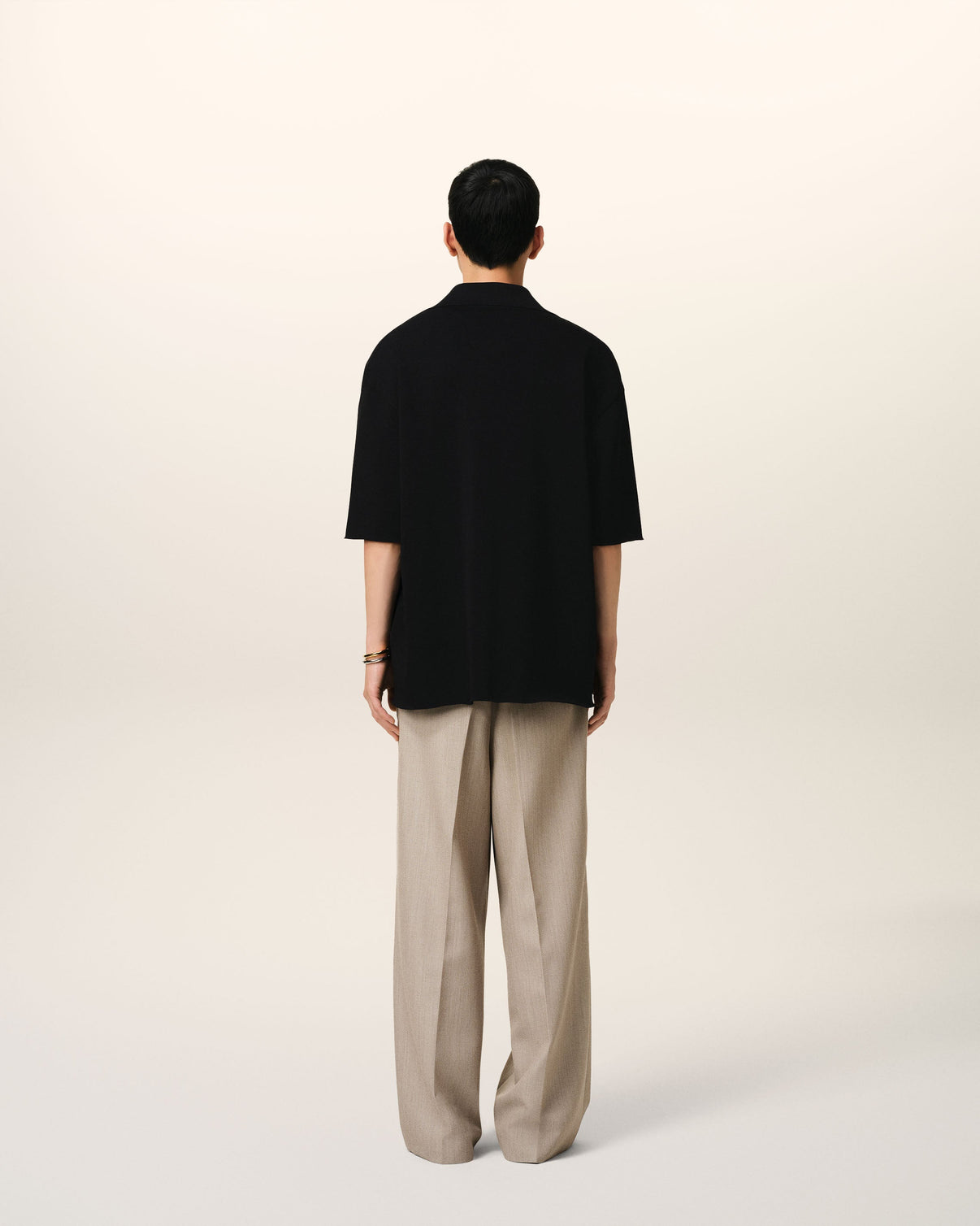 Black Short Sleeve Polo