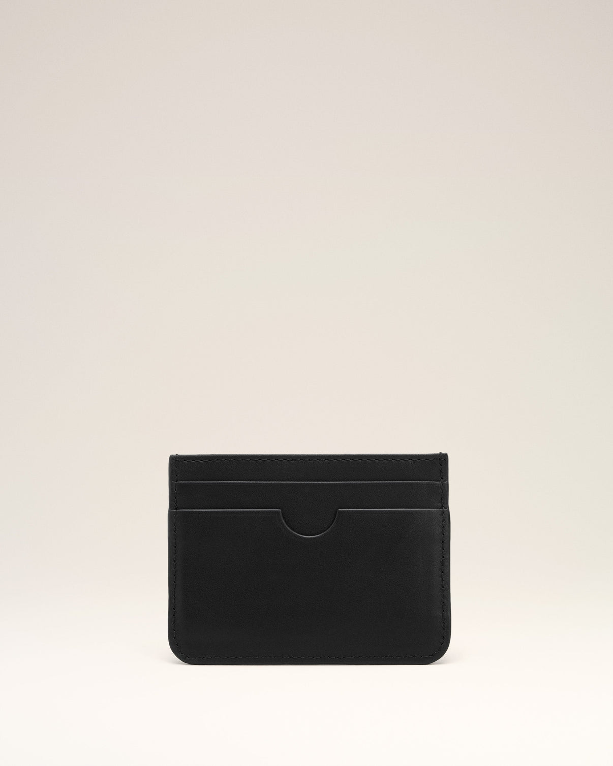Black Smooth Leather Card Holder