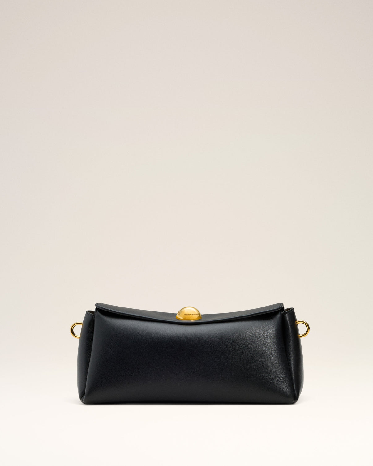 Black Smooth Leather Carrousel Bag