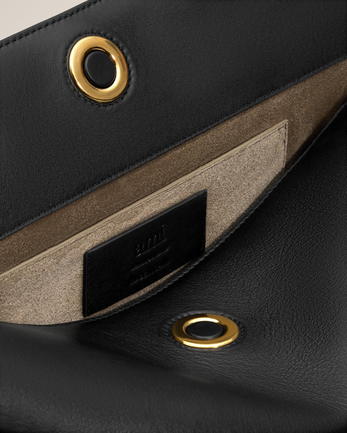 Black Smooth Leather Carrousel Medium Bag