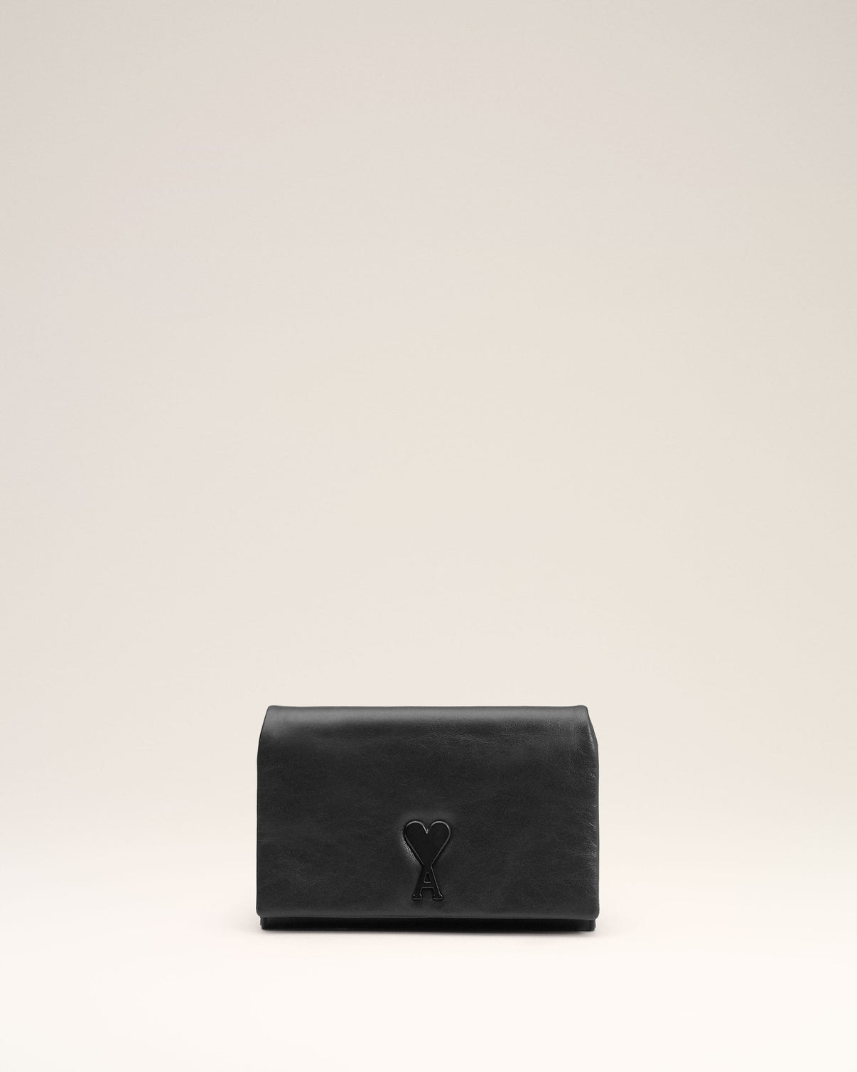 Black Smooth Leather Voulez Vous Wallet Strap