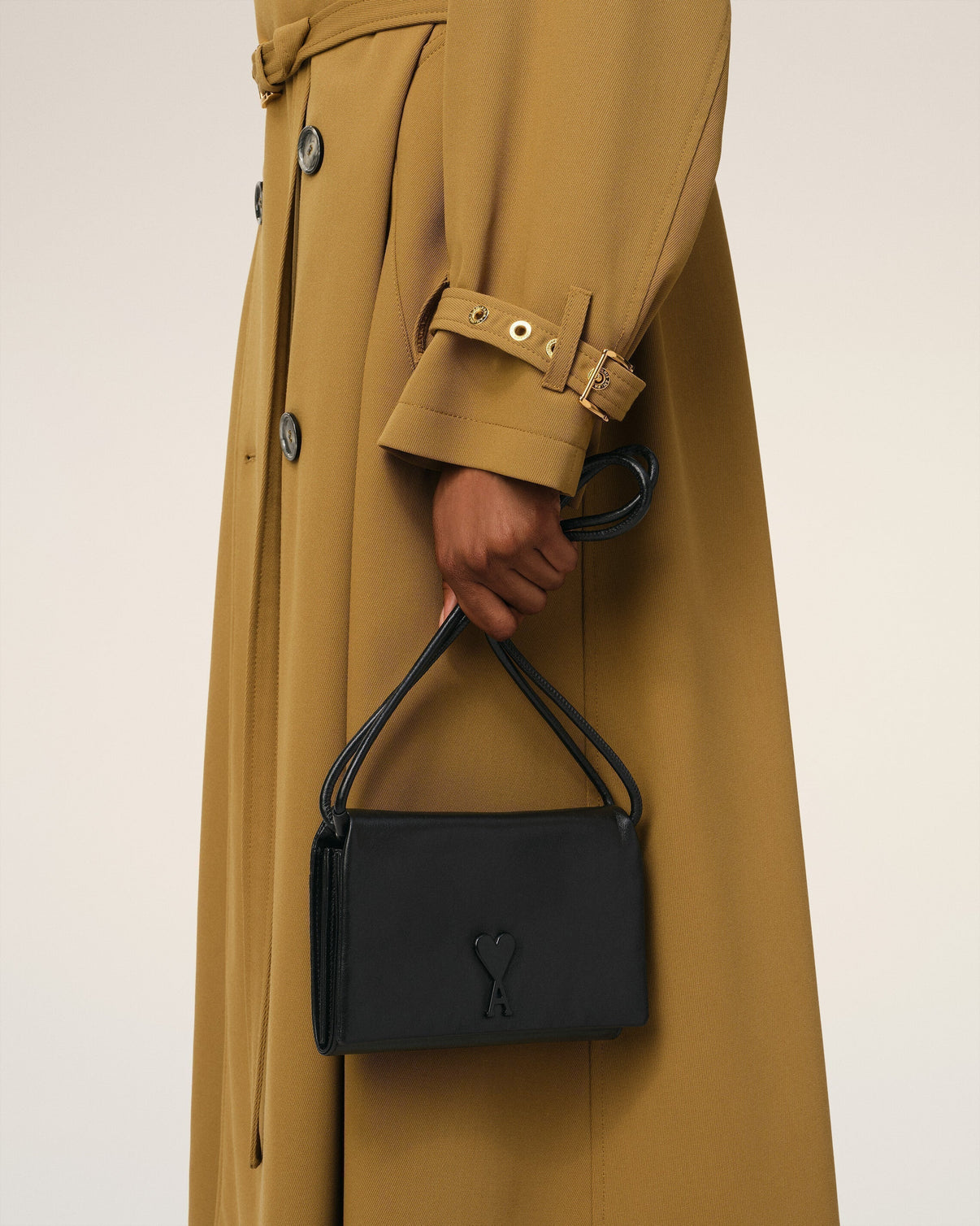 Black Smooth Leather Voulez Vous Wallet Strap