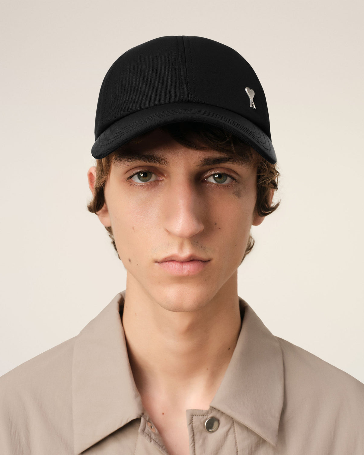 Black Twill Stud Cap