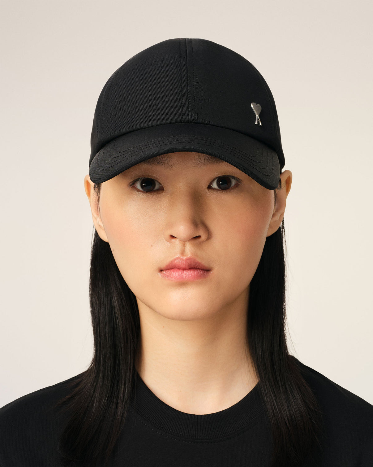 Black Twill Stud Cap
