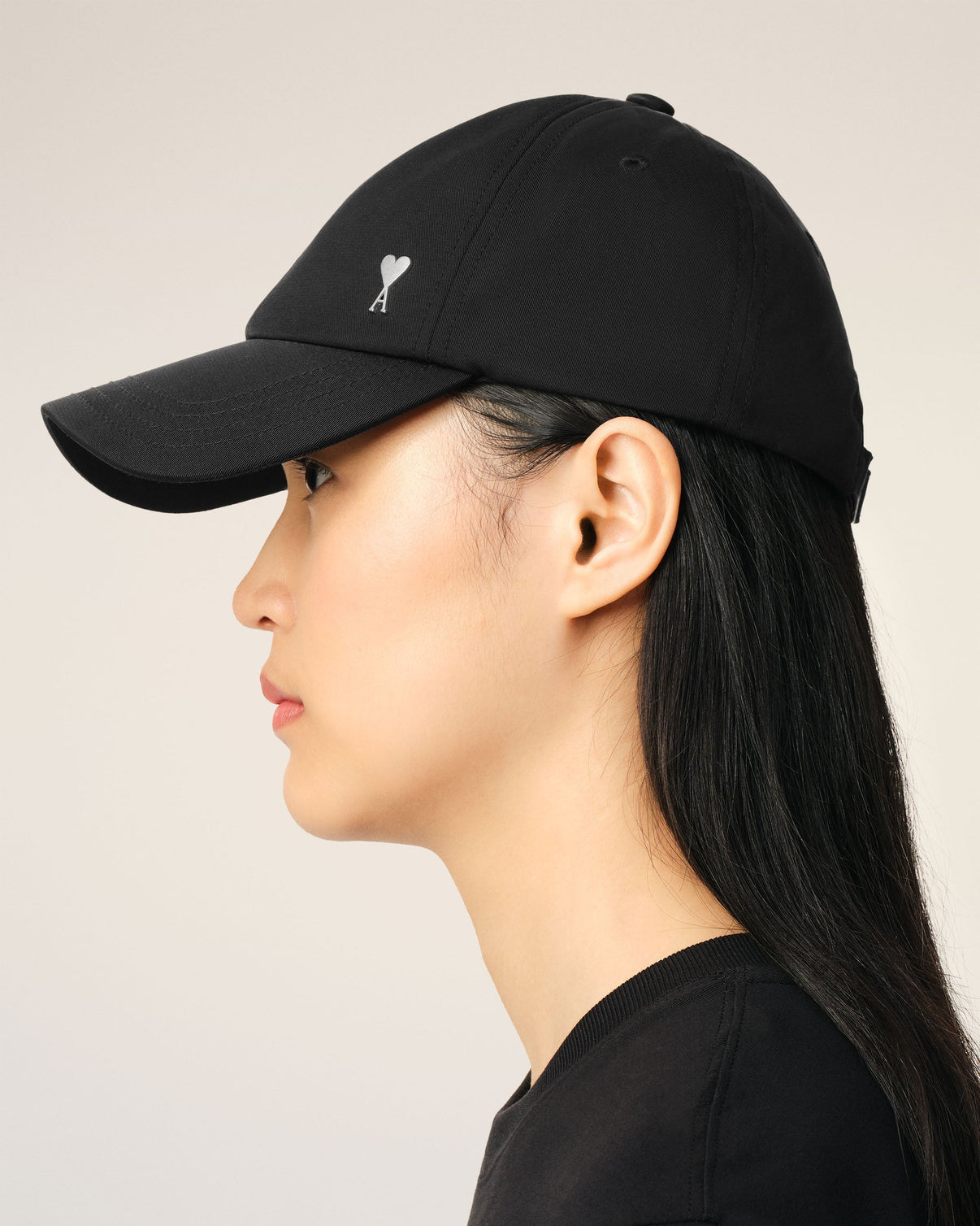 Black Twill Stud Cap