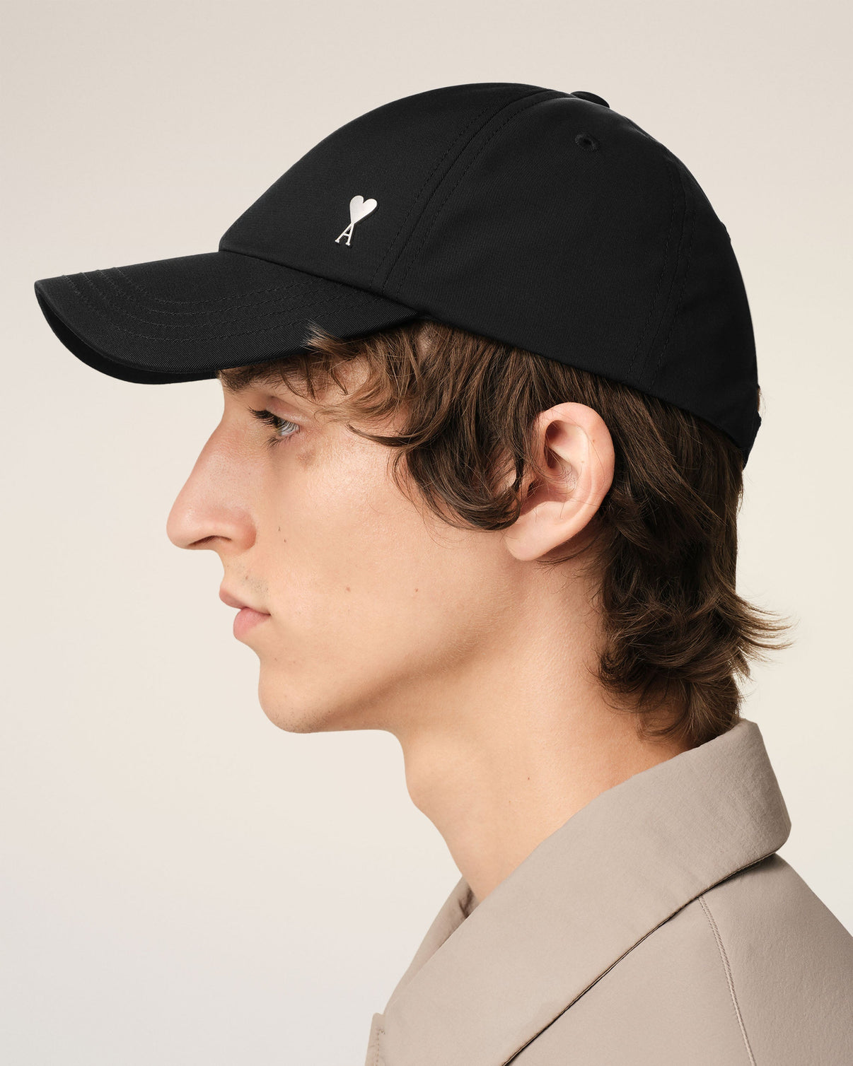 Black Twill Stud Cap