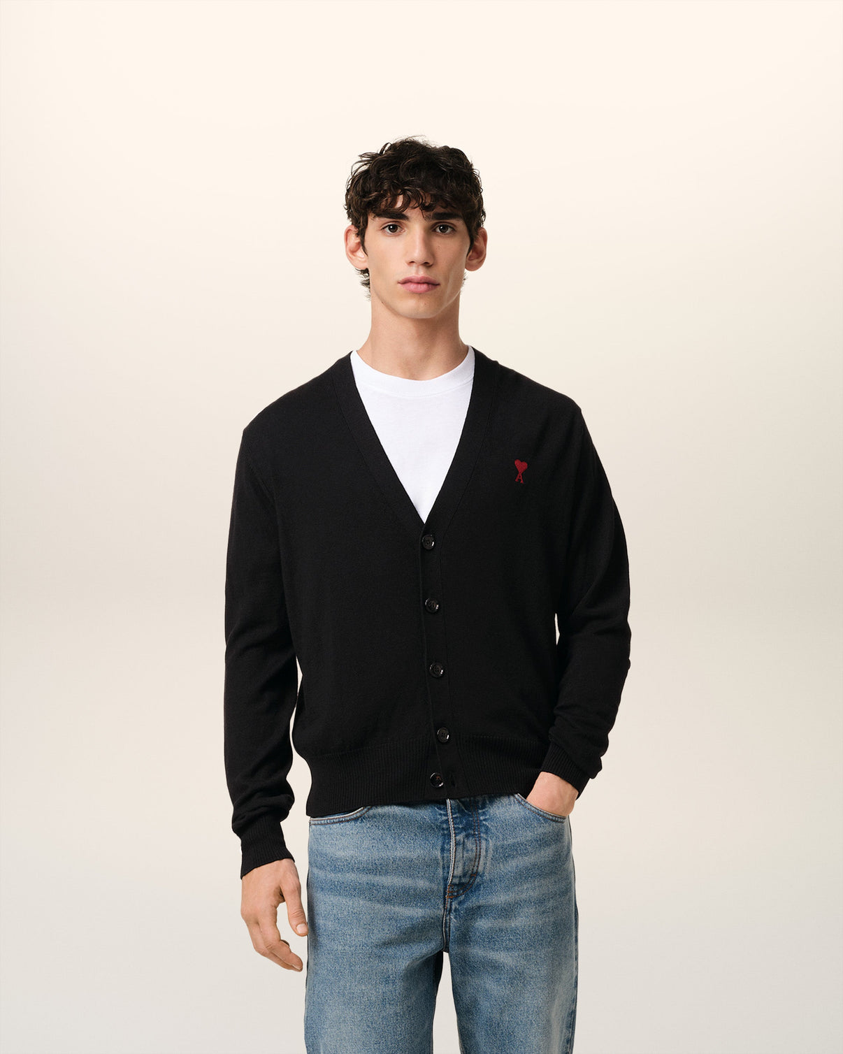 Black Wool Cardigan
