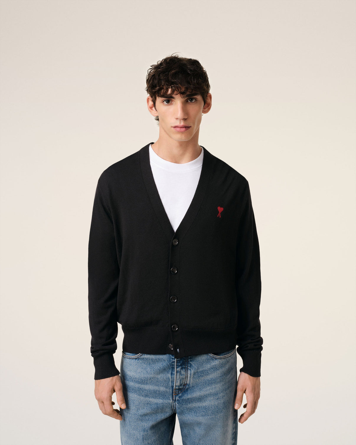 Black Wool Cardigan