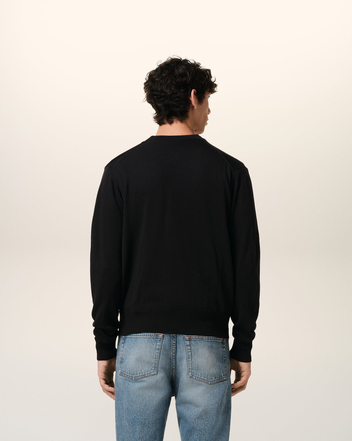 Black Wool Cardigan