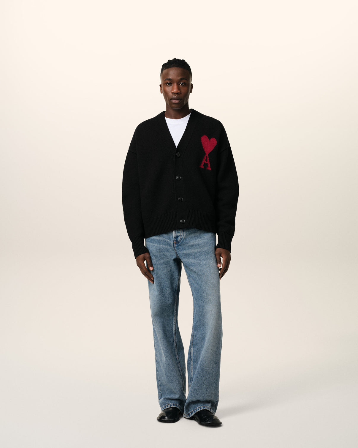 Black Wool Cardigan