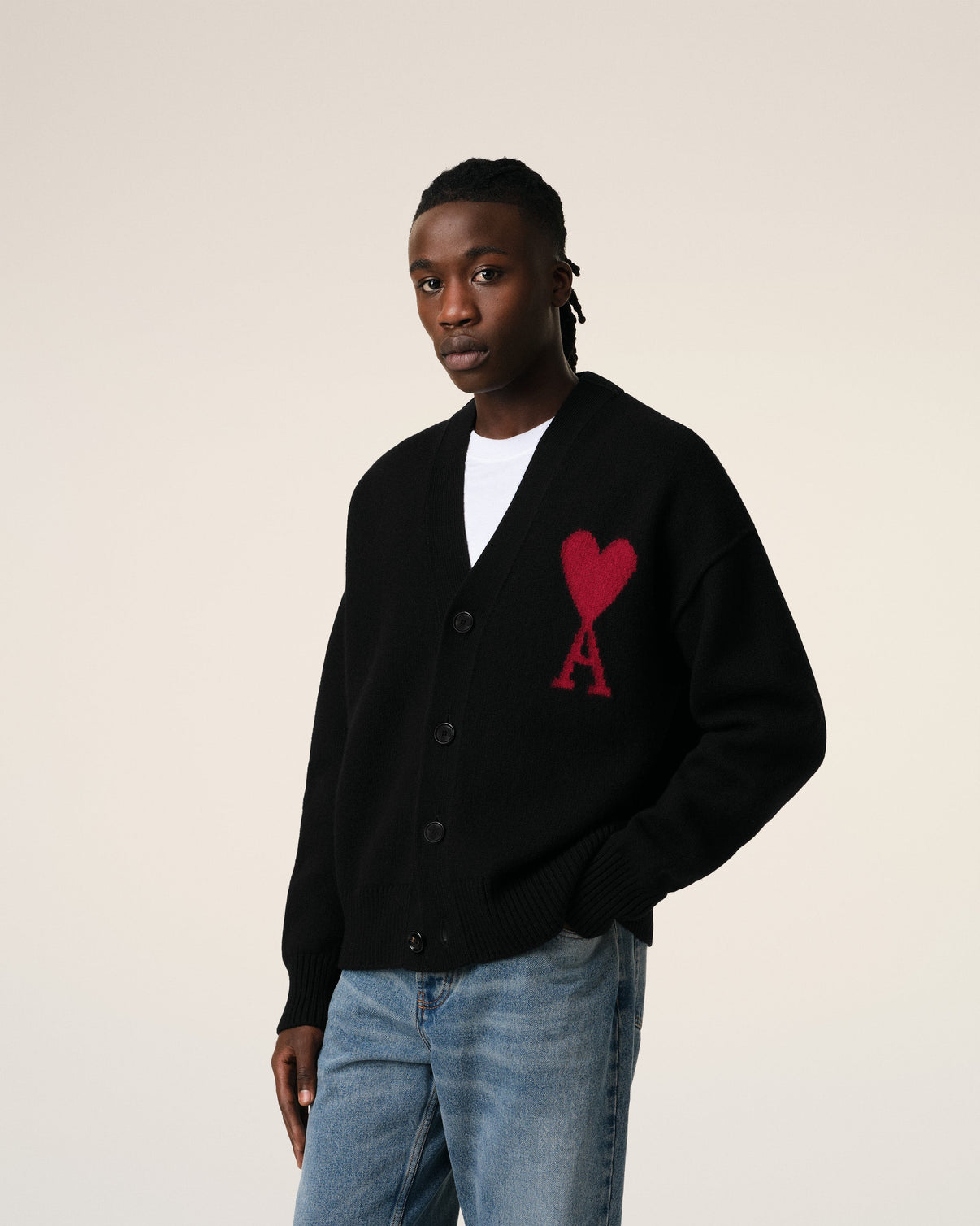Black Wool Cardigan