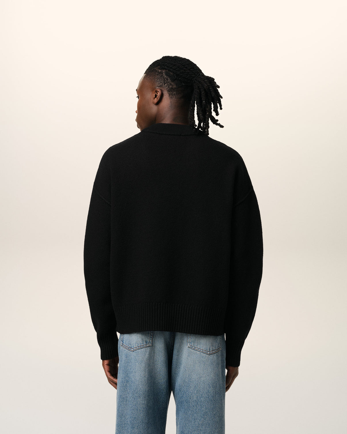 Black Wool Cardigan