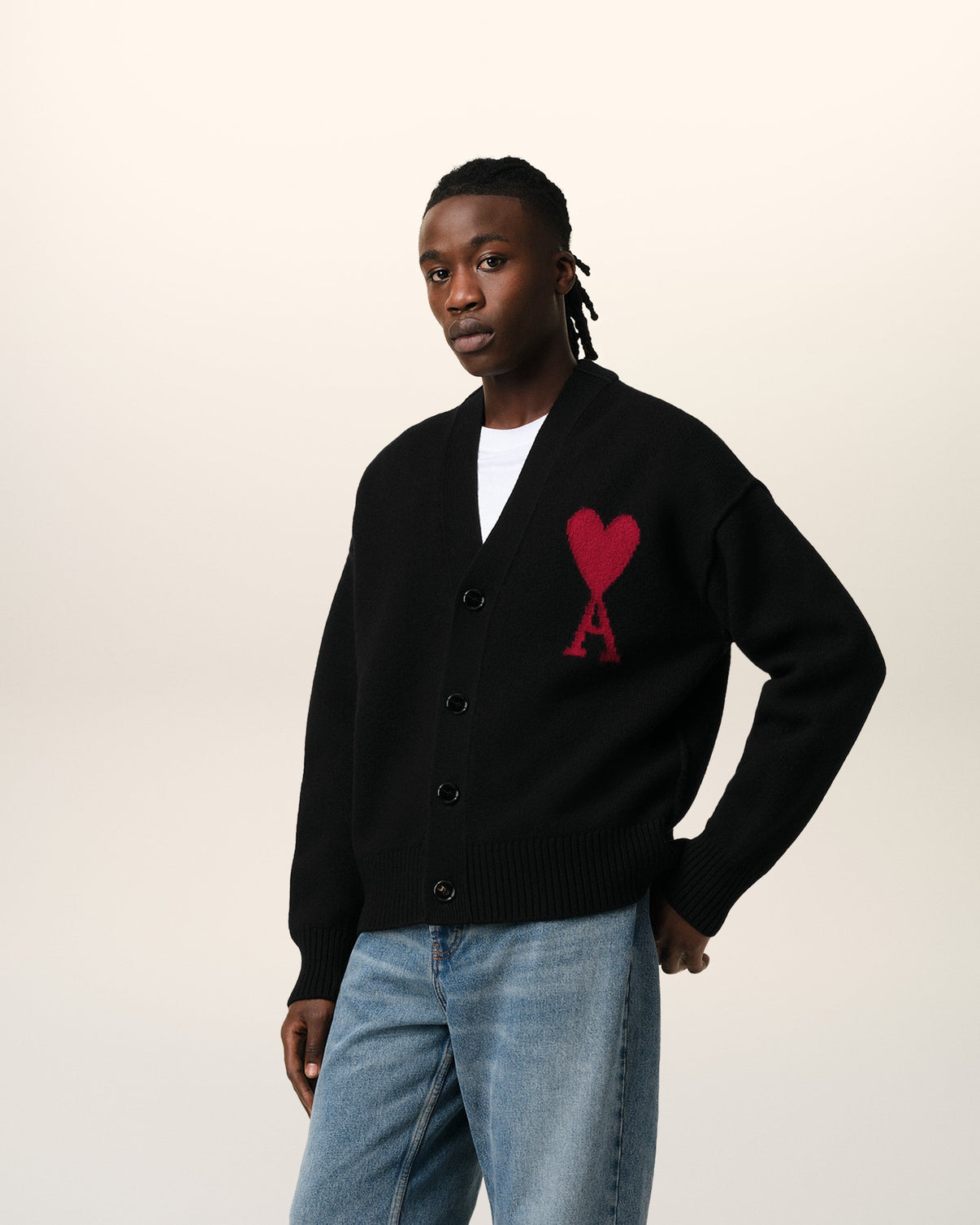 Black Wool Cardigan