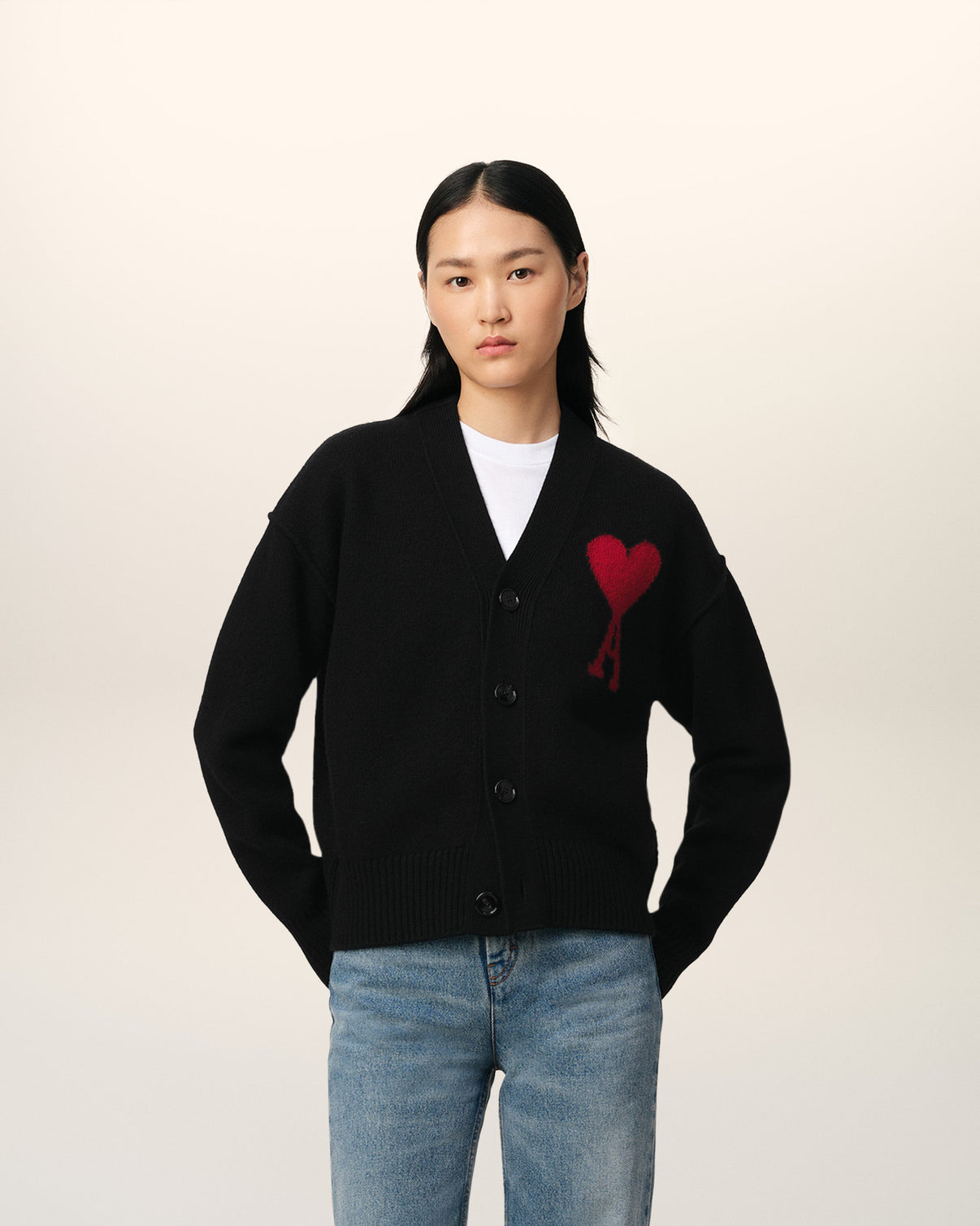 Black Wool Cardigan
