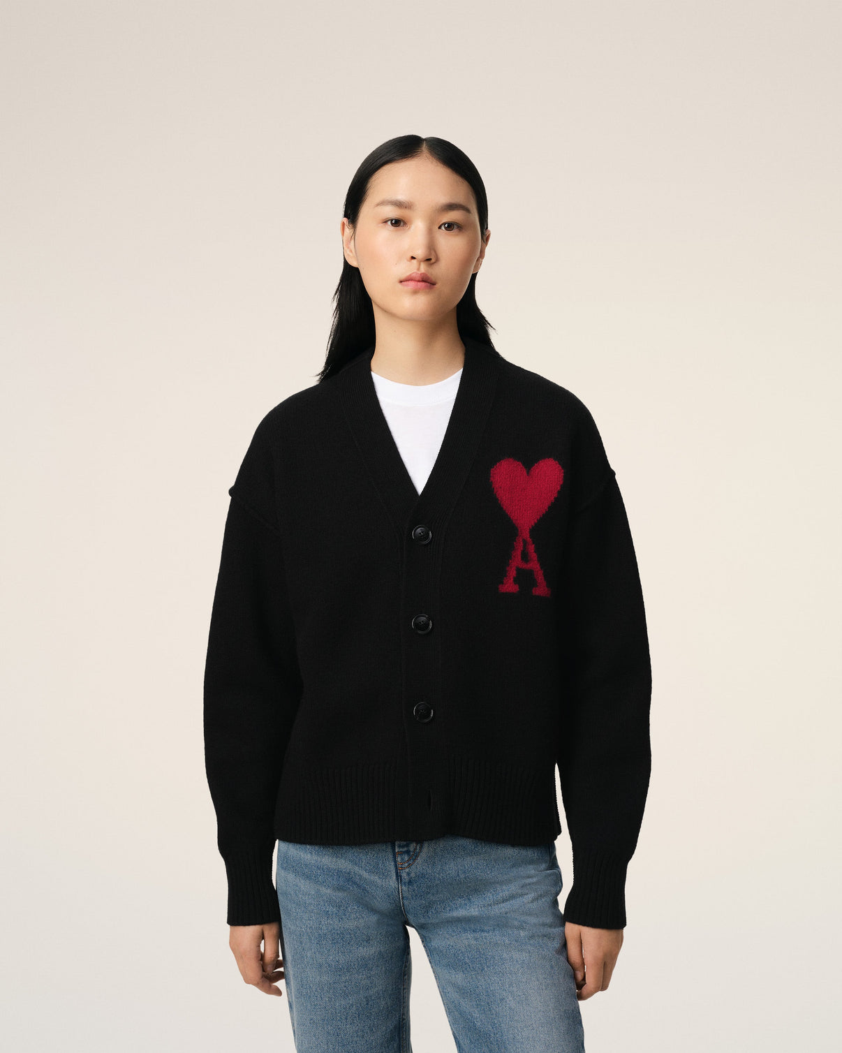 Black Wool Cardigan