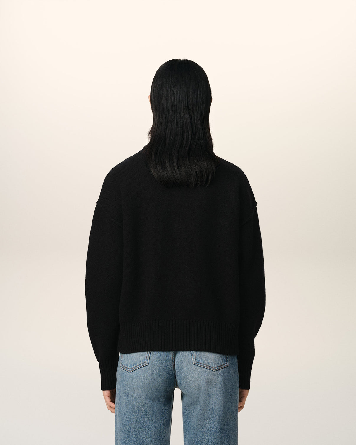 Black Wool Cardigan
