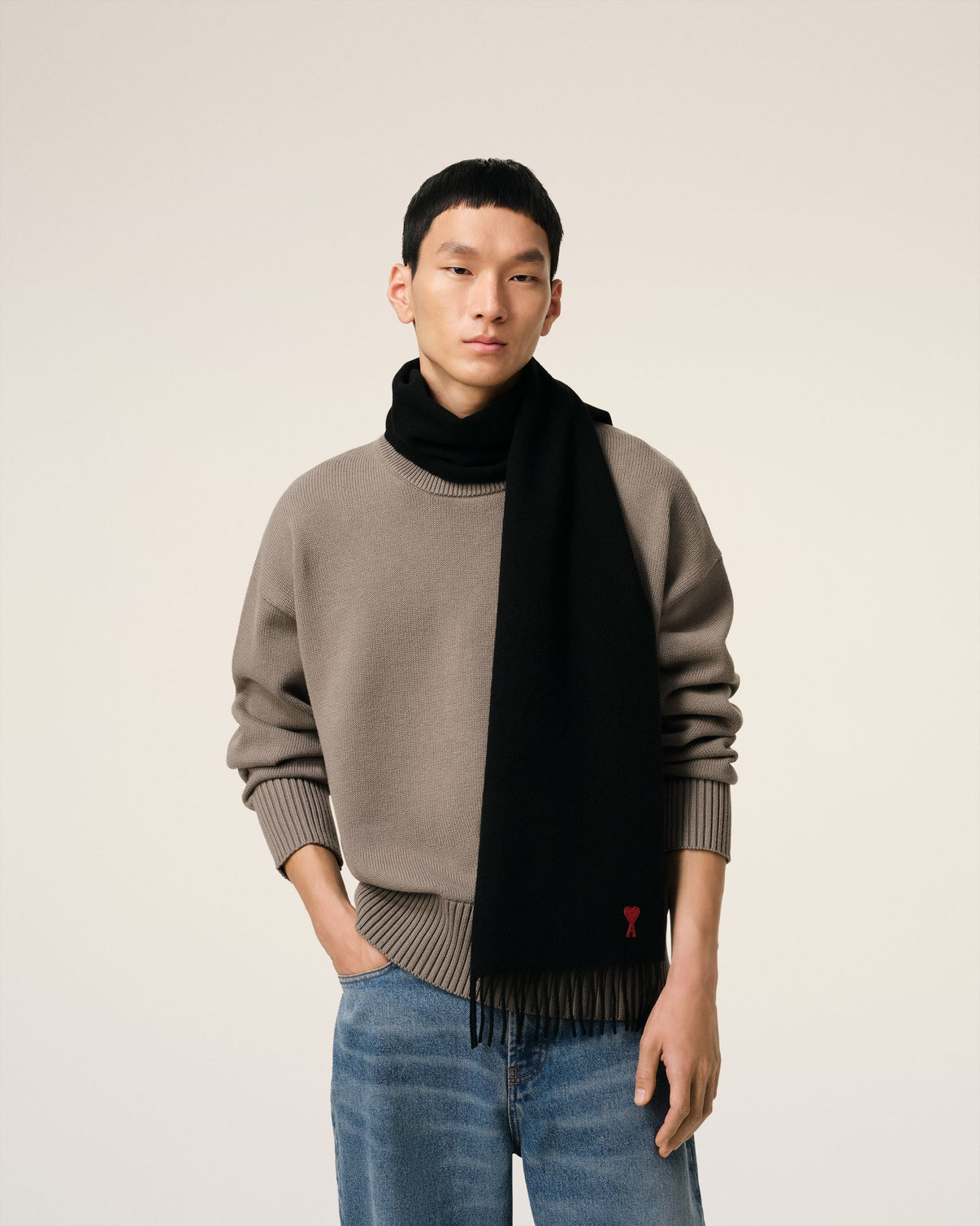 Black Wool Scarf