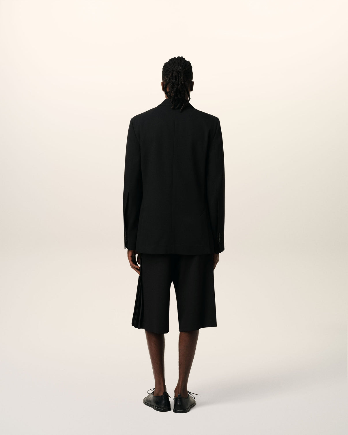 Black Wool Semi-Lined Jacket